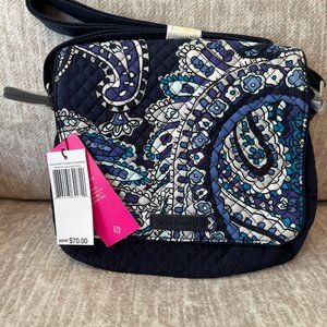 Vera Bradley Small Turnabout Crossbody Bag in Deep Night Paisley NWT